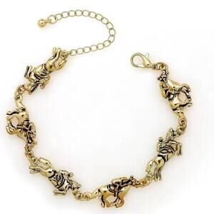 Horse Racing & Jockey Gold Bracelet Kentucky Derby